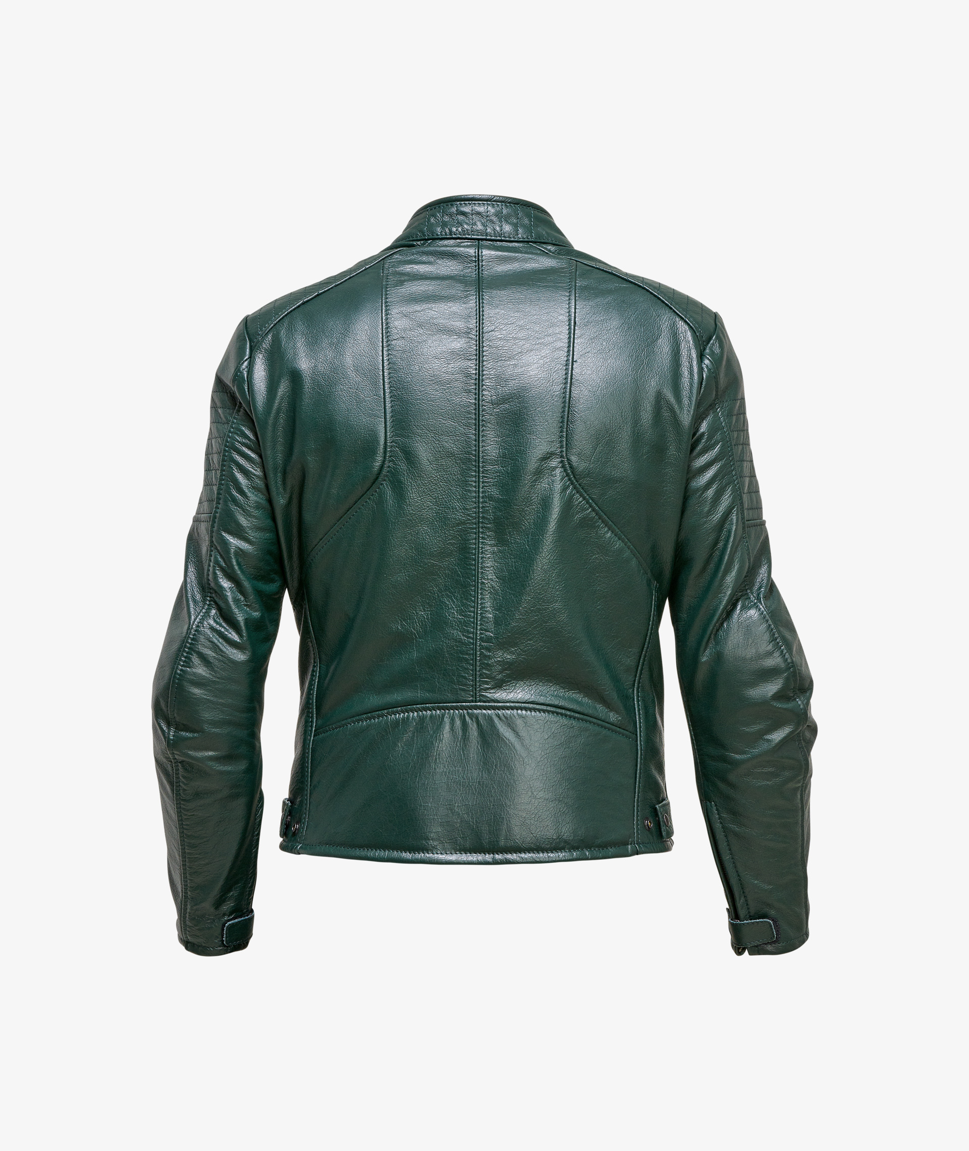Moto Guzzi leren jack groen incl. beschermers