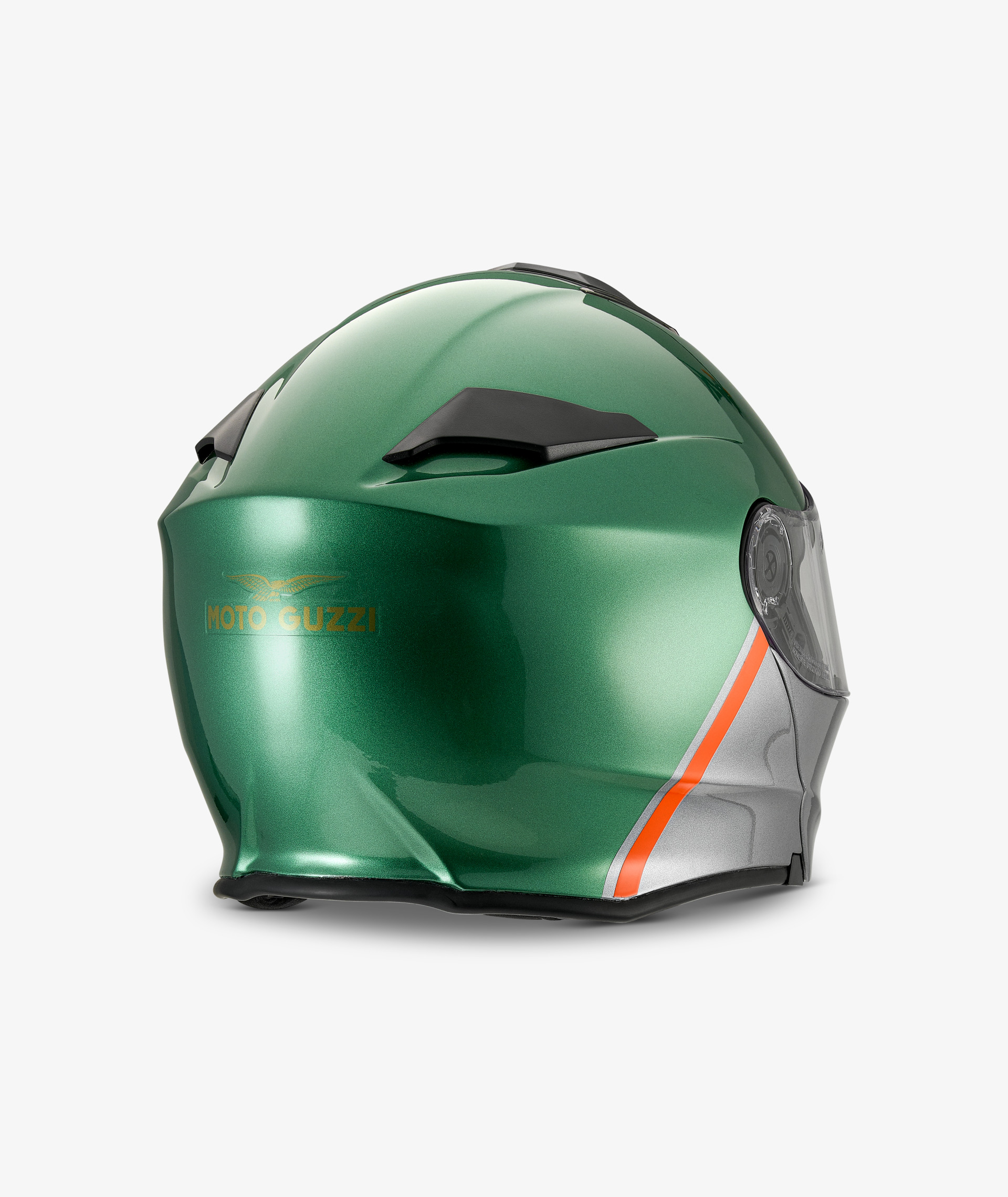 Moto Guzzi helm "Modular BT" groen met Bluetooth