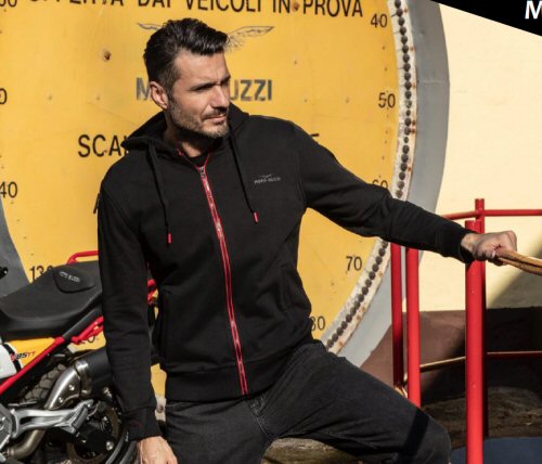 Moto Guzzi Zweet Shirt Jas V85 TT Katoen Zwart